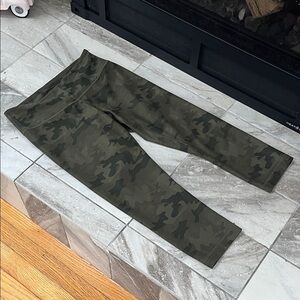 lululemon athletica Olive Camo Crop Leggings